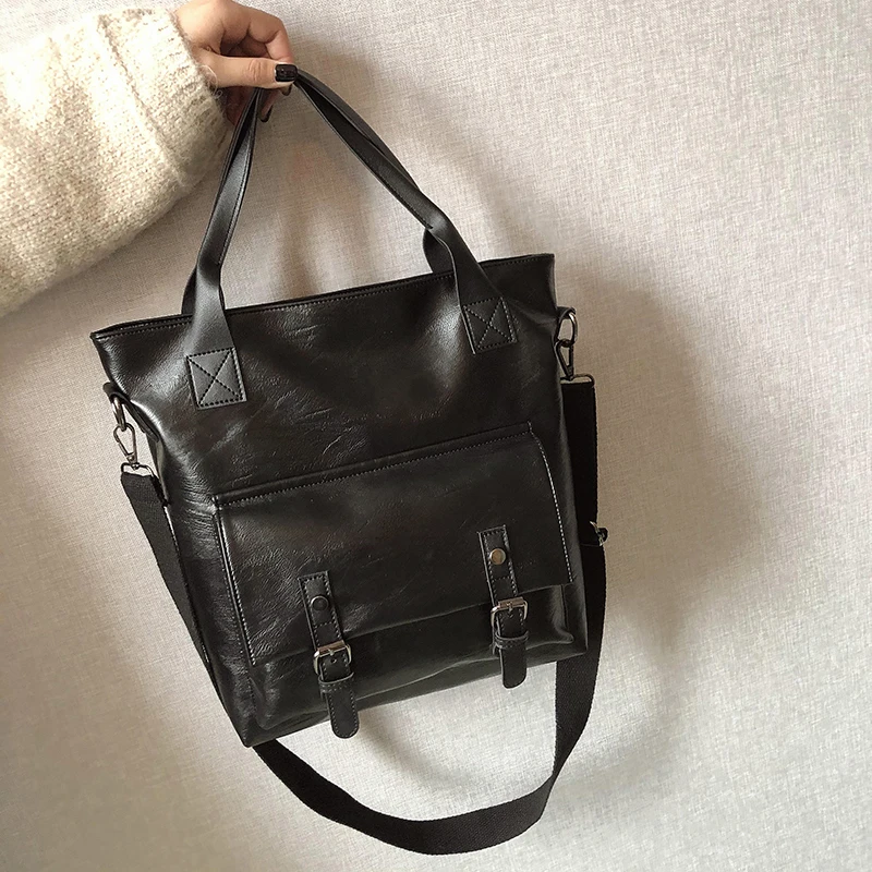 Масло качество pu кожаная женская сумка ретро британская Европейская и американская мода сумки тисненая сумка на плечо Большая вместительная Дамская