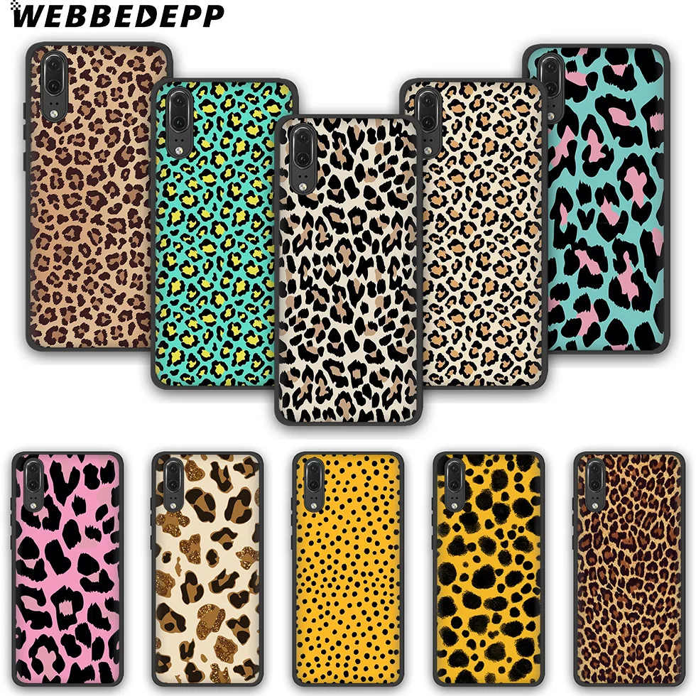 WEBBEDEPP Fashion Sexy Leopard Soft Phone Case for Huawei P10 P20 P30 Lite Pro Y6 Y7 Prime 2018 Y9 2019 |