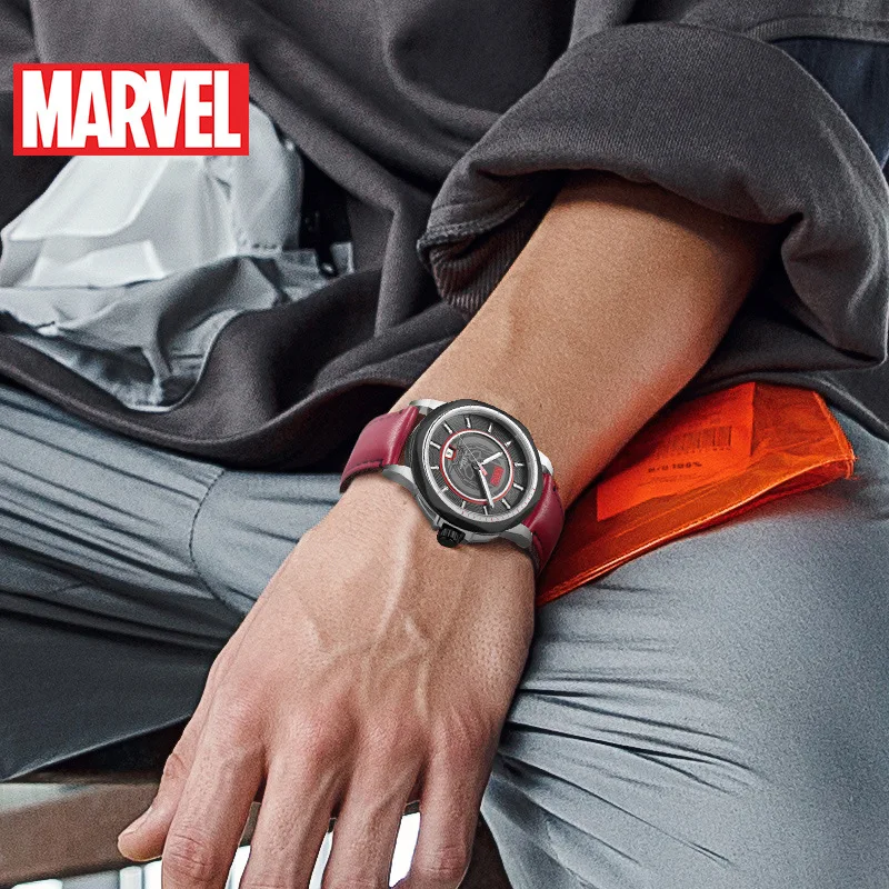 Disney Marvel кварцевые наручные часы Человек-муравей наручные часы Avenger Union персонализированные водонепроницаемые трендовые мужские наручные часы 5 бар Hardlex