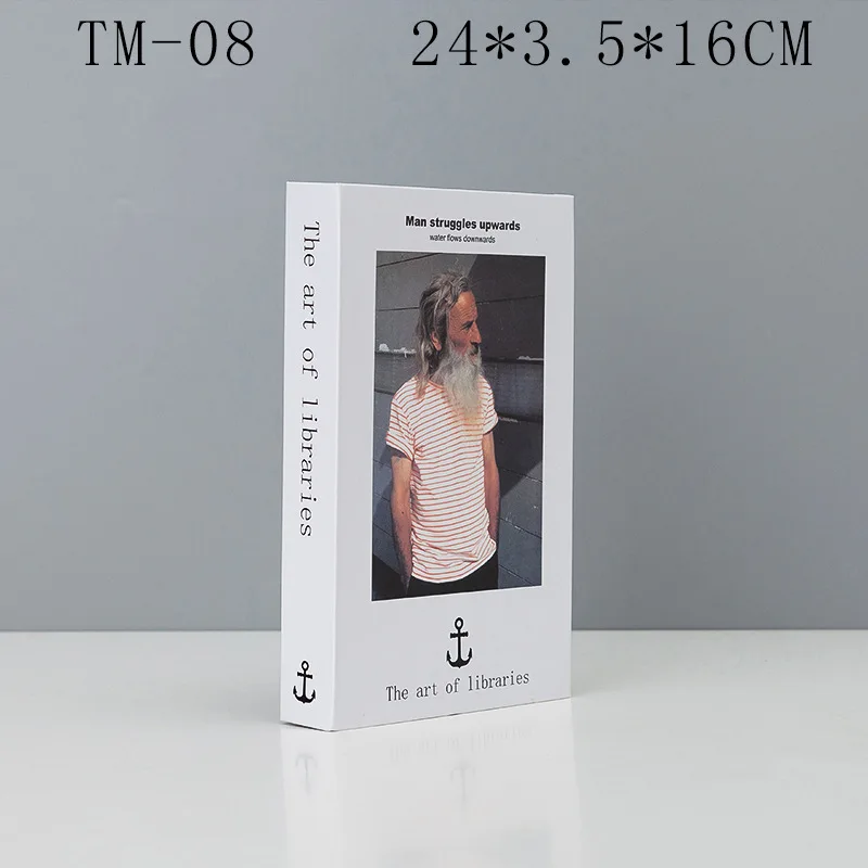 1 Скандинавские современные поддельные книги реквизит имитация книги спальня винный шкаф книжные полки с орнаментом ремесла магазин украшение для книжного шкафа дисплей - Цвет: 1