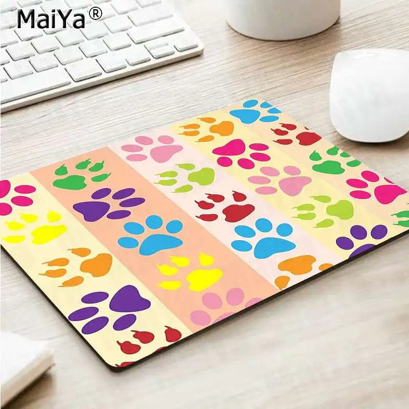 MaiYa пользовательский кожаный коврик с принтом кошачьей лапы DIY дизайн игровой с узором коврик для мыши Лидер продаж игровой коврик для мыши - Цвет: No Lock Edge18x22cm