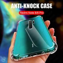 Мягкая подушка безопасности роскошные противоударные прозрачные чехлы для Xiaomi mi Red mi Note 8 Pro силиконовый чехол для Red mi Note 8 чехол Capa