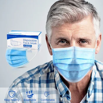 

Drop shipping 20pcs/50pcs 3 Layer Filter Disposable mascherine Breathable Face Mouth Masks Non-Woven mask Safety маска