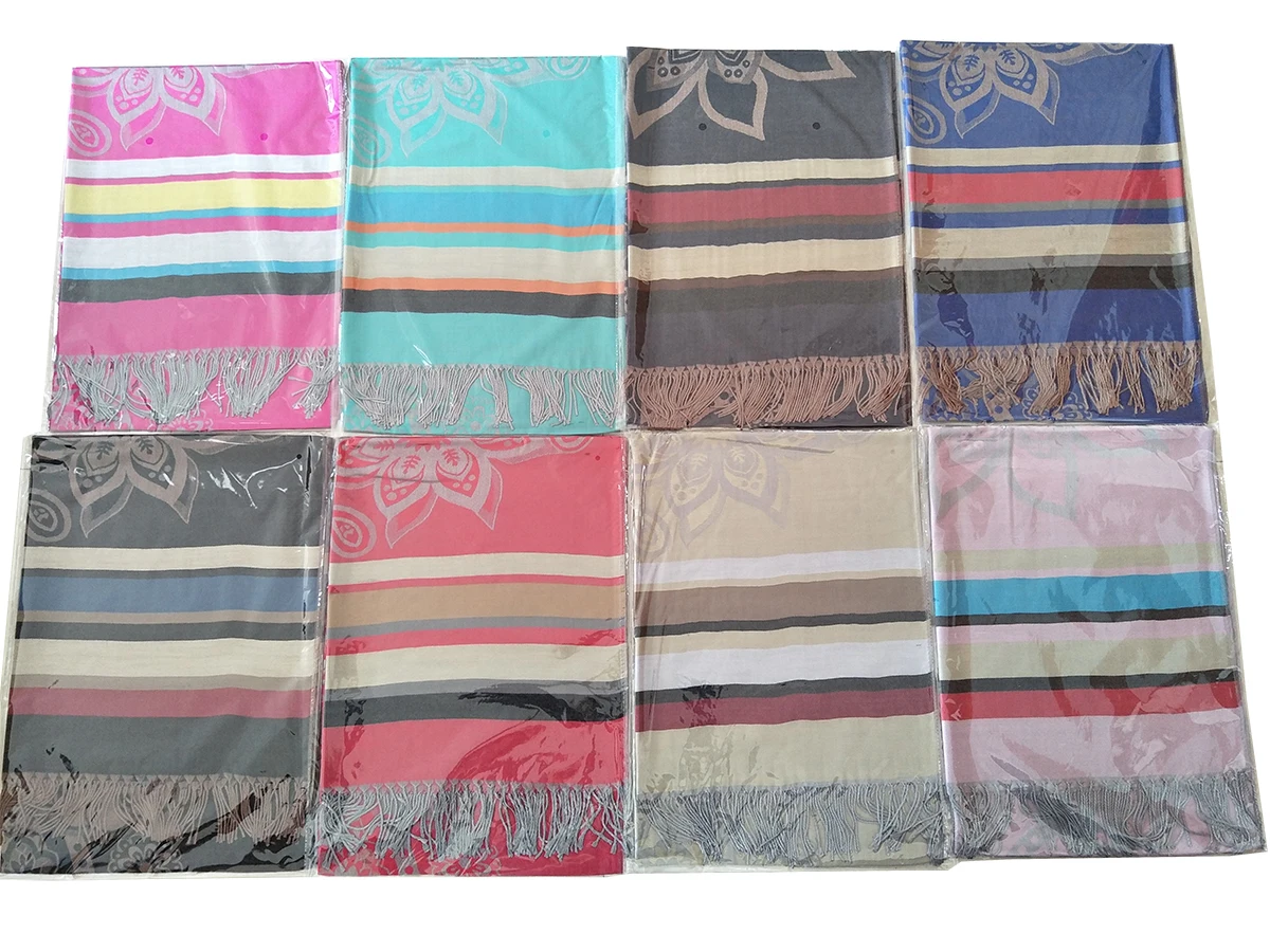 mixed colors Зимний жаккардовый шарф из вискозы, шали, шарфы, женские накидки, шали, модные шарфы с цветочным узором, модный хиджаб, шарф из пашмины, Индия - Цвет: mixed colors