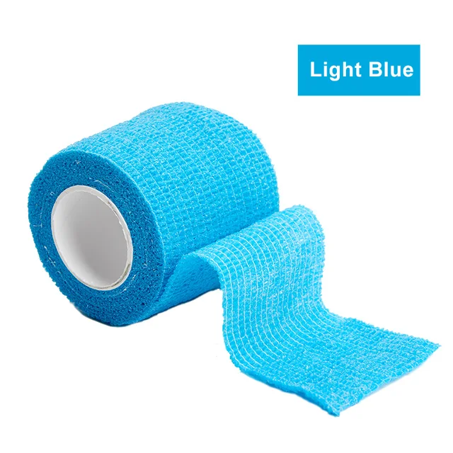4.5m Colorful Sport Self Adhesive Elastic Bandage Wrap Tape Elastoplast For Knee Support Pads Finger Ankle Palm Shoulder Light Blue