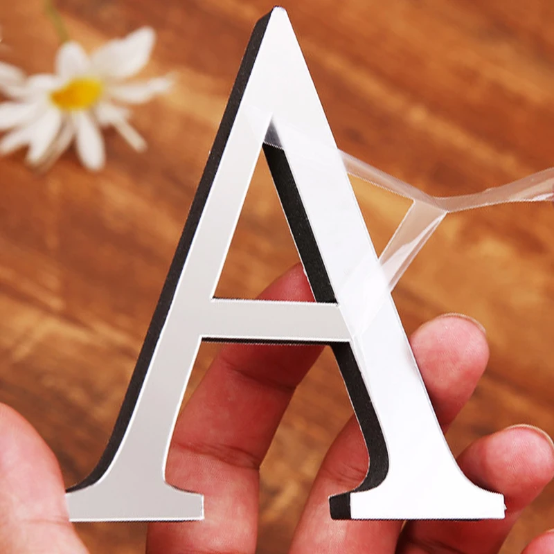 3D Сделай Сам акриловые английская стена для писем стикеры персонализированные