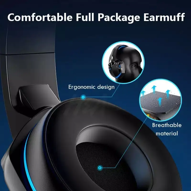 Zime 7 1 Gaming Headphones Cool light 3D bass stereo Wired headset for computer phone with mic