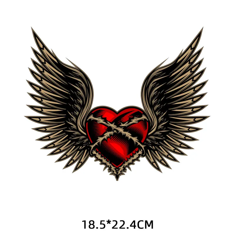 Термоклейкие нашивки с крыльями и сердцем для одежды | Дом сад