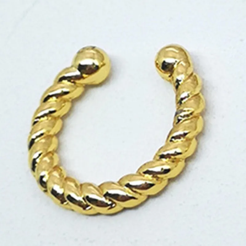Thread type gold Bebeoso панк микро инкрустированные модные каффы для ушей хрящи клипсы для ушей для женщин без проколов маленькие каффы для ушей обертывание ушей клипсы для ушей ювелирные изделия - Окраска металла: Thread type gold