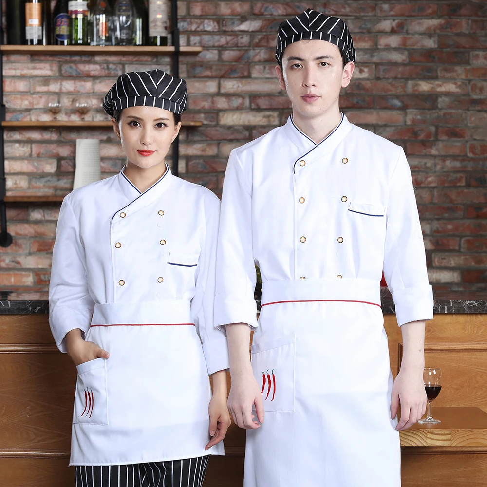 Костюм шеф-повара с длинным рукавом для суши, услуги по питанию, униформа шеф-повара для ресторана, удобная дышащая куртка шеф-повара в