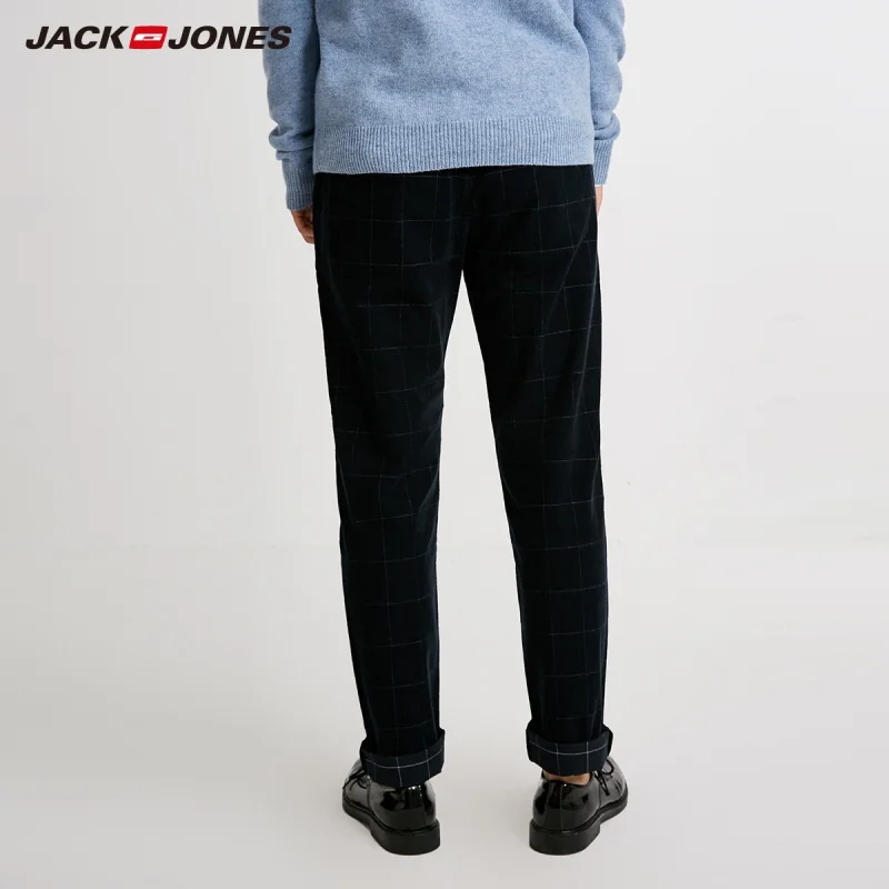 JackJones мужские клетчатые повседневные штаны с принтом 218414514