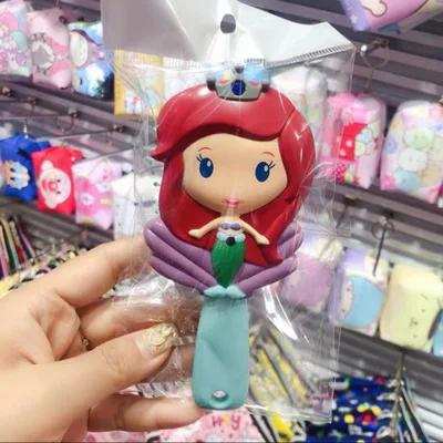 Зеленый Disney щетка для волос Принцесса замороженная Детская щетка для волос детская расческа мультфильм 3D Принцесса серии Эльза щетка для волос - Цвет: Зеленый