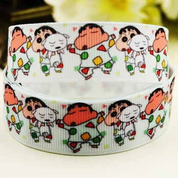 

22mm 25mm 38mm 75mm Crayon Shin-chan Cartoon printed Grosgrain Ribbon party decoration 10 Yards X-03185