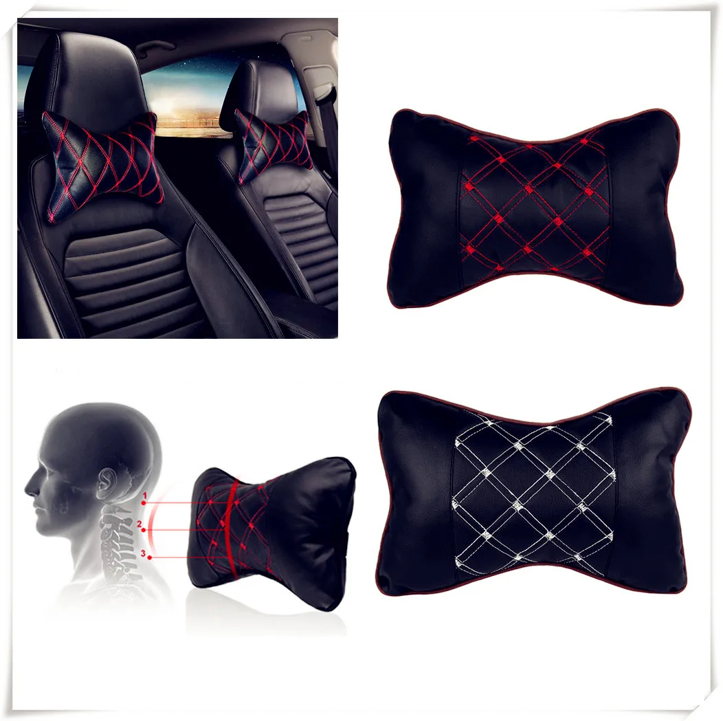 Car Pillow Headrest Seat Head Neck Rest Cushion Pad for Fiat Punto Palio Uno Idea Bravo Sedici Grande Tipo Qubo Panda Mobi | Автомобили и