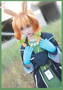 

Game Arknights Crosser cosplay costume Brown wig Christmas adult lovely girls holiday Party atmosphere props play coat uniform