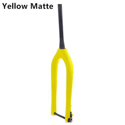 yellow matte Вилка для велосипеда, новинка, 26er* 5,0, Карбоновая вилка для велосипеда, 150*15 мм, углеродная вилка для снега, через ось, 26 дюймов, дисковый тормоз, конический - Цвет: yellow matte
