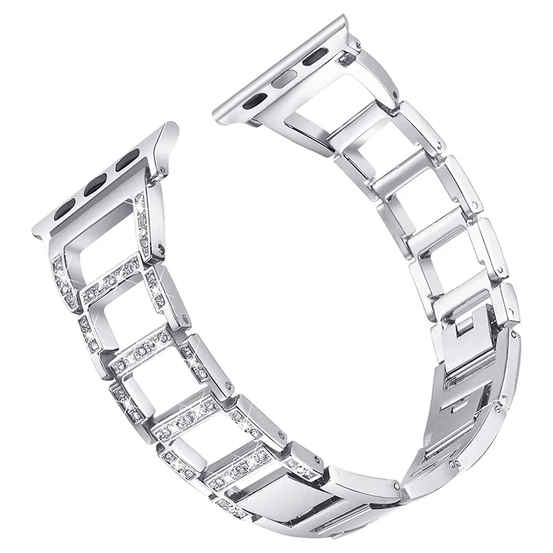 silver Металлический ремешок для apple Watch band 4(iwatch 5) 44 мм 40 мм apple watch 3 2 1 ремешок 42 мм 38 мм браслет из нержавеющей стали - Цвет ремешка: silver