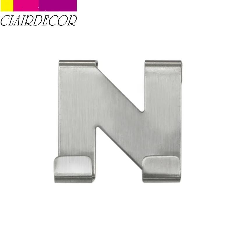 Stainless Steel N Многофункциональные Крючки из нержавеющей стали для кухонного шкафа, одежды, бытовая вешалка для хранения полотенец для ванной комнаты, дверные Крючки для полотенец - Цвет: Stainless Steel N