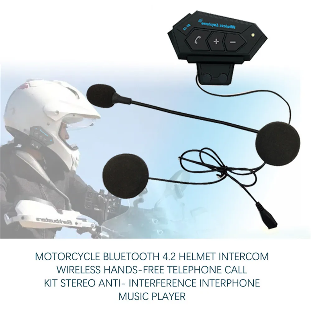 Bluetooth гарнитура для мотоциклетного шлема с поддержкой 4 2|Электроаксессуары