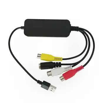 

USB2.0 ABS Audio Converter Digitizes Live Streaming TV Adapter Plug And Play For PC Portable Video Card VHS To DVD Mini