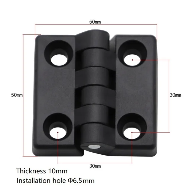 Small Hinges 10PCS 40*30mm Black Mini Plastic Door Bearing Butt Cabinet Drawer Jewellery Box ABS Hinge For Furniture Hardware