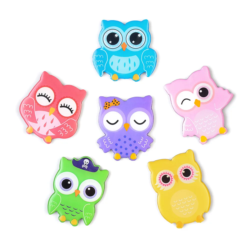Cartoon 6 PCS Lovely Owl Refrigerator Message Sticker Fridge Magnet Home Decoration Kid Gift Customized Souvenirs | Дом и сад