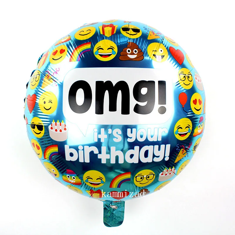 18inch OMG HBD 18 дюймов животные декорации с днем рождения воздушные шары торт 1st dots Детские розовый душ звезда сюрприз круглый globos - Цвет: 18inch OMG HBD