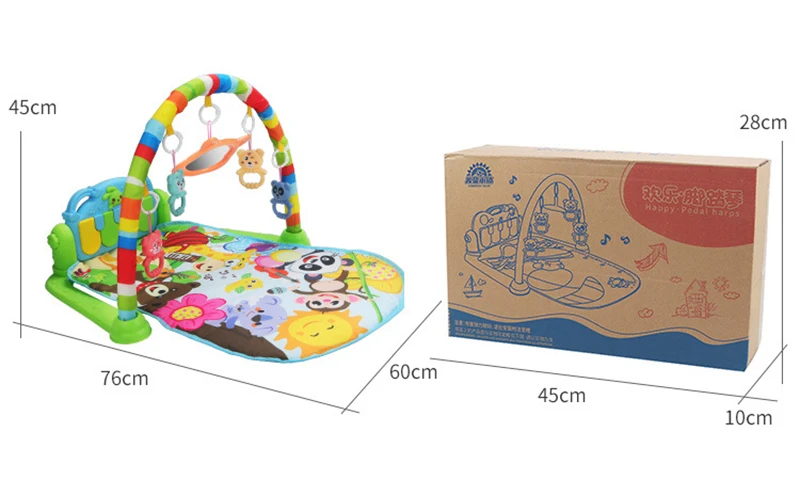 Música do Bebê Tapete de Jogo Almofada de Quebra-cabeça Brinquedo do Bebê Presente do Bebê Teclado Piano Educação Prateleira Fitness Rastejando Esteira Diversão Criança Brinquedo 6 Cheap Academia de bebê