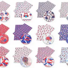 Четвёртое июля День Независимости искусственная кожа ткань лист винил ремесло 20*34 см для изготовления серьги банты, 1Yc5738