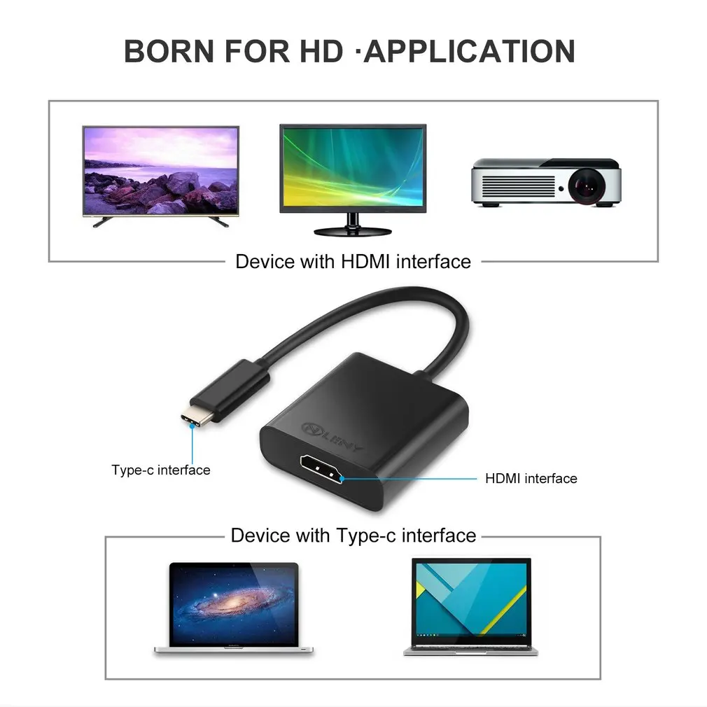 ONLENY type-C к Hdmi адаптер Tipo C Macho Para HDMI дисплей монитор Кабо адаптер Para