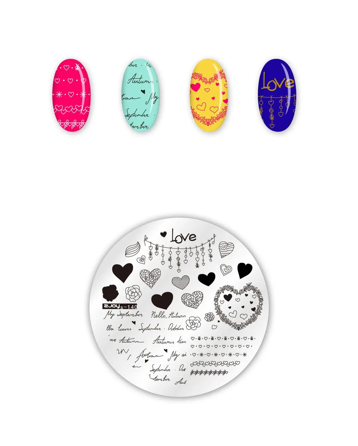 Стемпинг год Круглые штамповки для ногтей пластины цветок Геометрическая обезьяна дизайн ногтей трафареты для дизайна ногтей штамп шаблон - Цвет: zjoys140