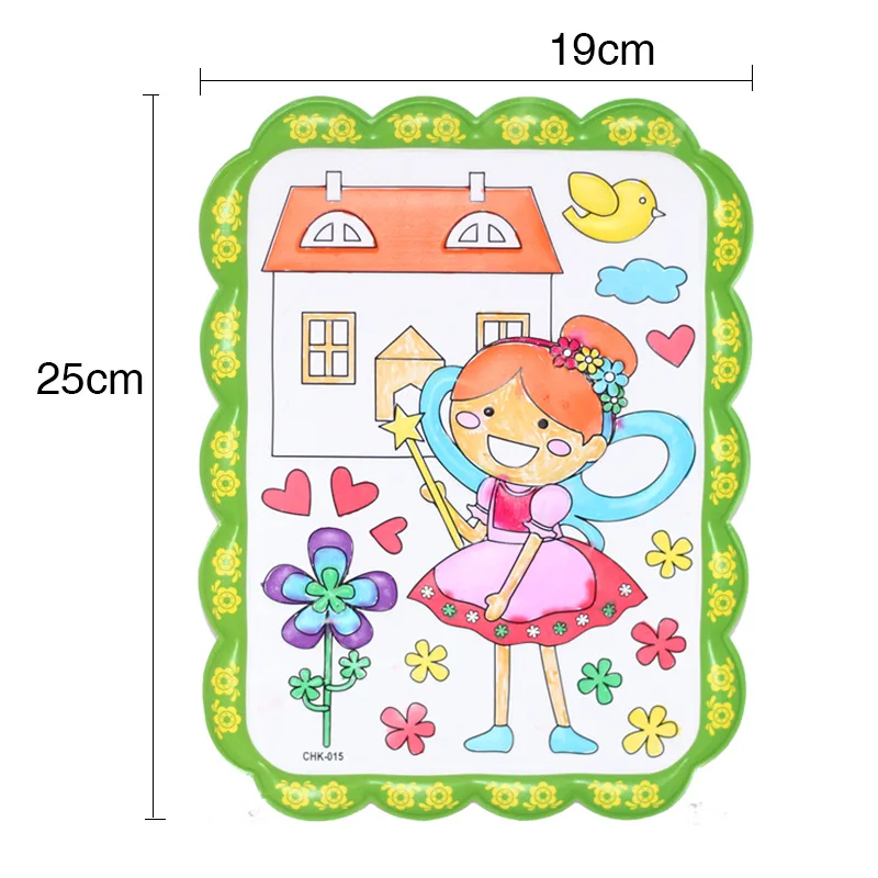 

Children'S Educational Coloring 3D Relief Watercolor Baby Coating Color Frame Mural Coloured Drawing Graffiti