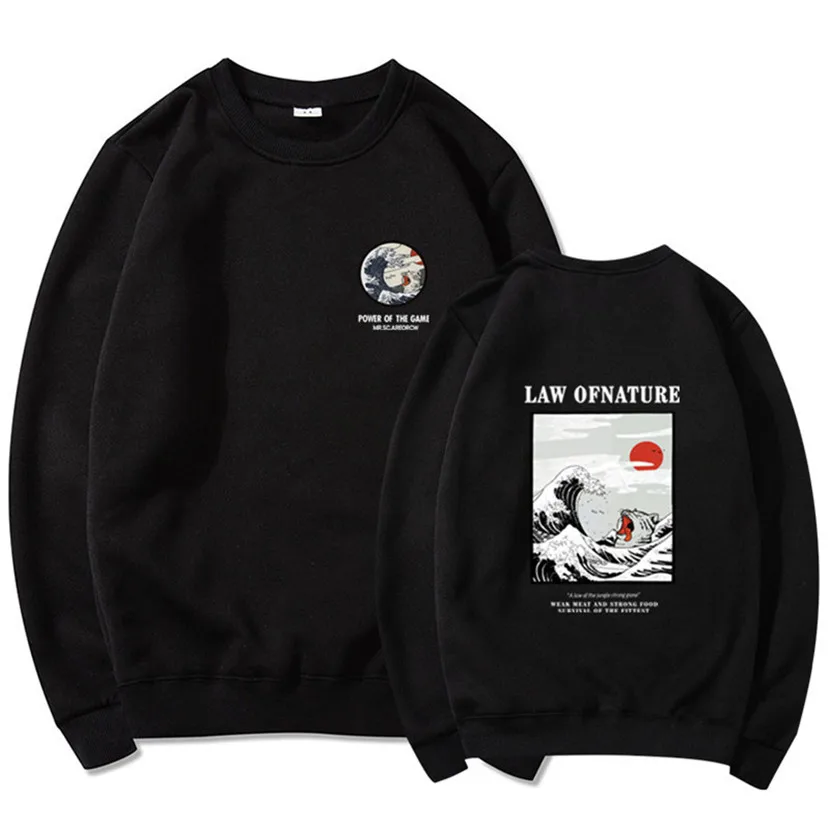 Флисовые толстовки с капюшоном в японском стиле забавной вышивкой виде кота и