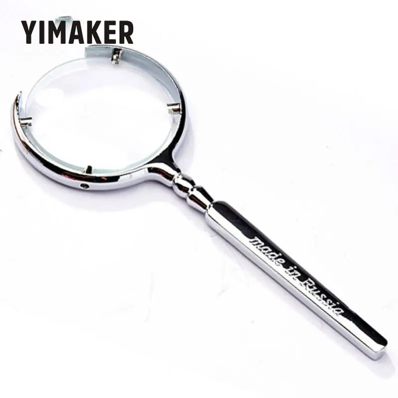 YIMAKER ручной 10X увеличительное стекло объектив лупа 65*195 мм нержавеющая сталь чтение карта газета ювелирные изделия оптическое стекло
