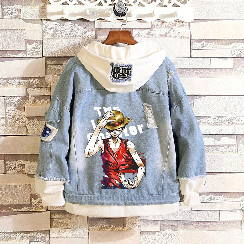 

ONE PIECE Roronoa Zoro Sweatshirts Hoodies Cosplay costumes denim jacket Men women Jackets cartoon casual Jean jacket
