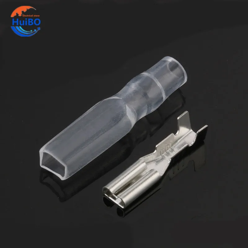 100Sets(200pcs) Female Spade Connector 2.8 Crimp terminal with Insulating Sleeves For Terminals 2.8mm