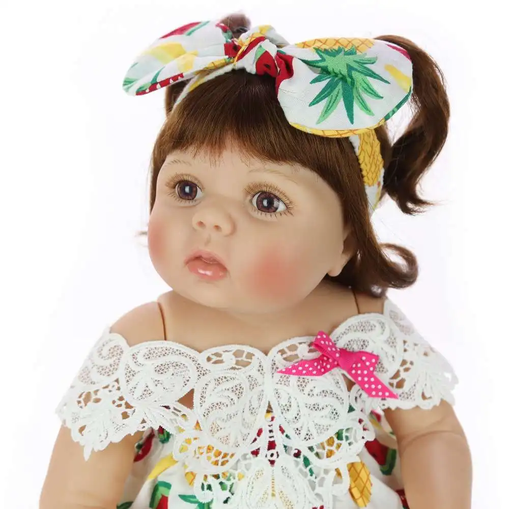 Новейший Reborn Baby Dolls 23 дюймов полный силиконовый винил тело реалистичный новорожденный девочка кукла для детского дня подарки подарок для детей