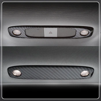 

For Tesla Model 3 2017 2018 2019 Car Styling Interior Front Rear Reading Light Lamp Cover Trim 2pcs ABS Plastic Auto Accessories