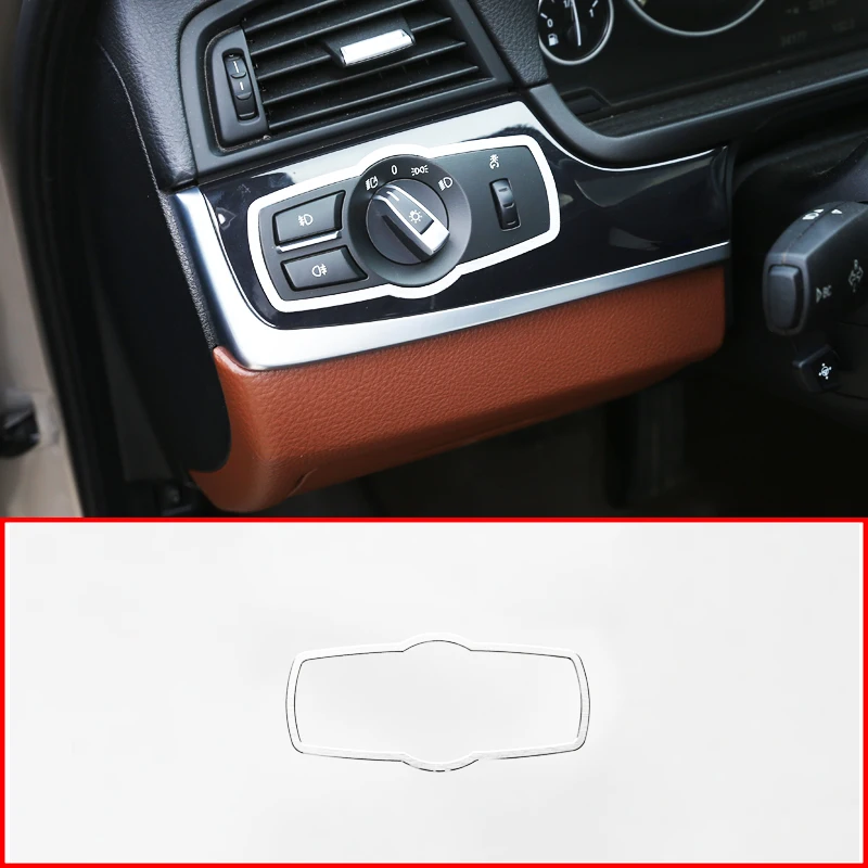 

For BMW 5 Series GT 7 Series X3 F25 X4 F26 F10 2009-2016 Car Interior Headlight Switch Decoration Frame Cover Trim Accessories