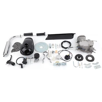 

Professional 2 Stroke 80cc Cycle Motor Engine Kit Gas Great For Motorized Bicycles Cycle Bikes Silver