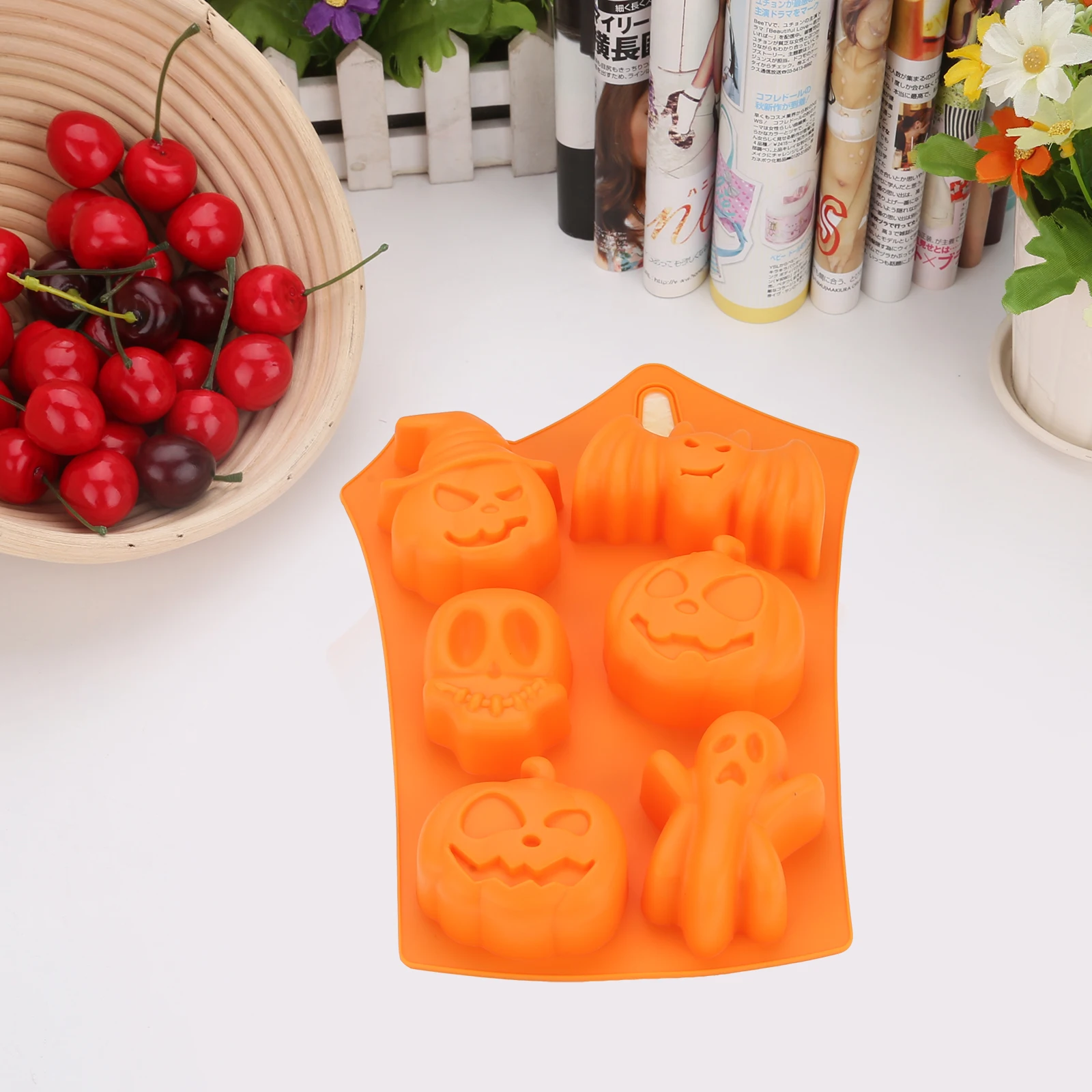 

Halloween Creative Cake Fondant Decor Chocolate Silicone Mold Home Kitchen Pumpkin Shape Cooking Baking Reusable Nonstick Tools
