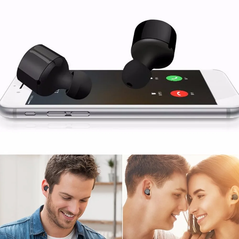 Мини беспроводные Bluetooth наушники с микрофоном True Bass Стерео шумоподавление наушники-вкладыши превосходное качество звука