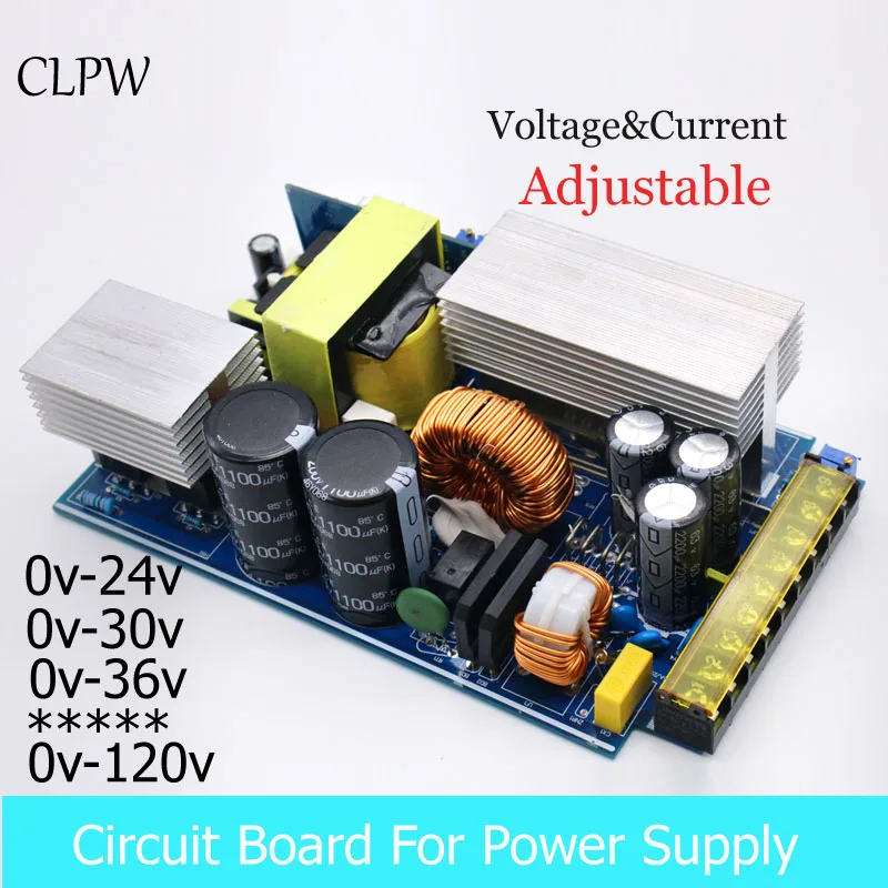 Импульсный источник питания DC 12V 100A 70V 80V 90V 100V 110V 120V 1200W светодиодный регулятор напряжения CCTV/SMPS