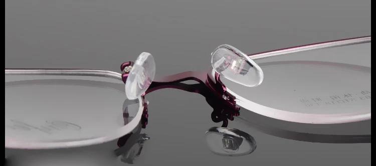 Mode Halb Rand Runde Brille Rahmen Frauen Legierung Superlight Optische Brillen Marke Design Für Myopie Und Hyperopie DD1612 – Detail 3