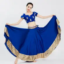 Leng Ha одежда для выступлений индийский сари женщина девушка красивая вышивка танцевальный костюм Индийский стиль Анна наборы топ+ юбка+ шарф