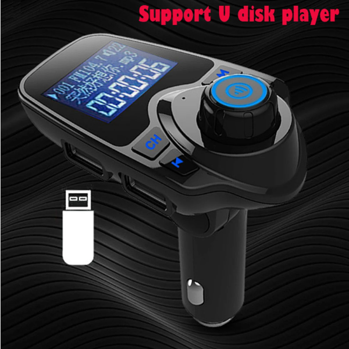 XIAOMI зарядное устройство кабель Handsfree автомобильный комплект Bluetooth беспроводной fm-передатчик ЖК MP3-плеер USB зарядное устройство автомобильные аксессуары аудиокабель