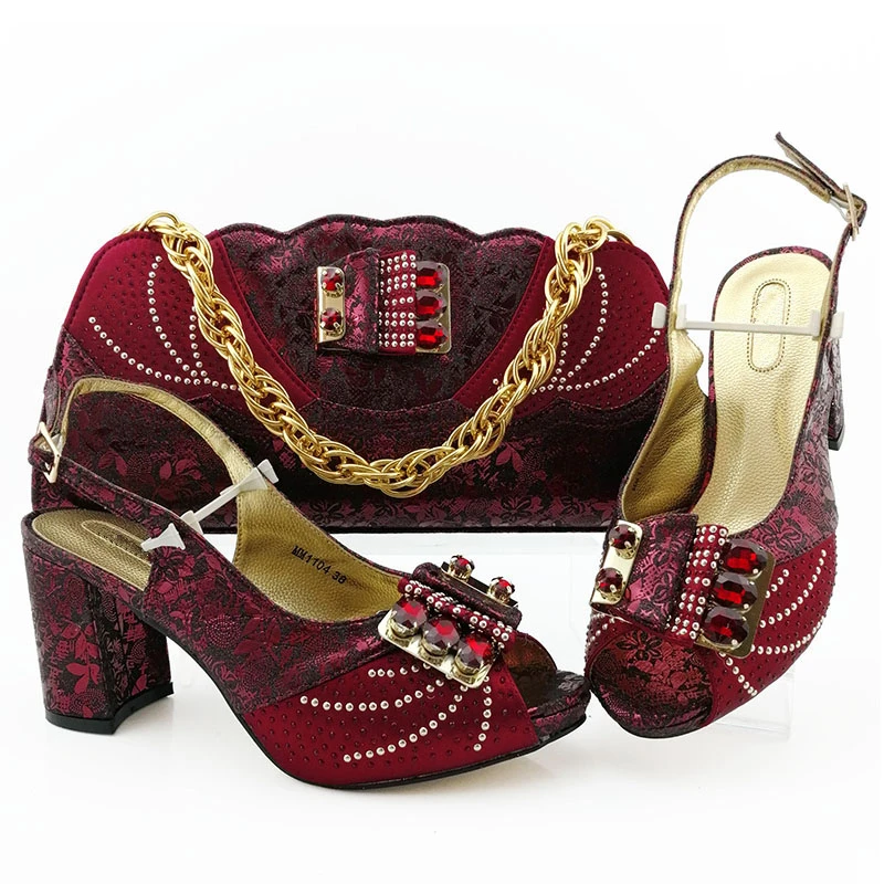 Африканский Для женщин итальянские туфли той же расцветки женская обувь и сумка в комплекте Украшенные аппликацией для свадьбы итальянские туфли в комплекте с набором подходящих сумок для женщин