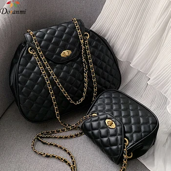 

DORANMI Diamond Lattice Shoulder Bags For Women 2020 Solid Chain Strap Messenger Female Big Totes Bag Flap Crossbody Bolsos G457