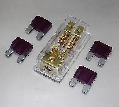 4 шт. 100A предохранитель макси держатель 3 X 4GA в 2X 8GA из позолоченный