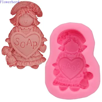 

Little Princess Girl Modeling Cake Mold DIY Silicone Fondant Baking Tool Handmade Soap Mold Silicone Molds for Soap Cake Decor